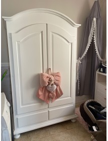 ARMADIO CAPPELLO TONDO BIANCO OPACO SHABBY 125x60x200 (1245)