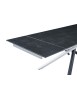 Mobili 2G - Tavolo moderno allungabile piano pietra grigio scuro 160x90x78 vista laterale