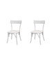 MOBILI 2G - Set 2 Sedie In Legno bianco Consumato Effetto Shabby 44X42x86 VISTA FRONTALE