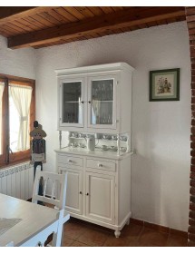 CRISTALLIERA ARTE POVERA 2 PORTE IN LEGNO SHABBY BIANCO 104X43X205 ...