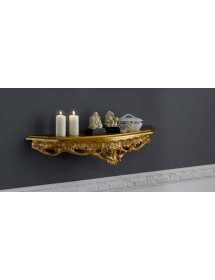 CONSOLLE BAROCCA SOSPESA IN FOGLIA ORO MISURA : L.69 x H. 14 x P. 7