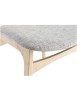 MOBILI 2G - Set 2 Sedie design In Legno naturale tessuto grigio 51X55,5x89 vista laterale seduta imbottita
