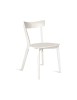 MOBILI 2G - Set 4 Sedie design Legno bianco opaco 43X79x76 vista frontale