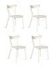 MOBILI 2G - Set 4 Sedie design Legno bianco opaco 43X79x76 vista frontale