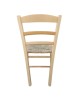 MOBILI 2G - Set 2 Sedie legno massello tinta naturale paglia 42x40x87 vista schienale