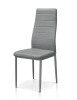 MOBILI 2G -  Set 6 Sedie moderne metallo ecopelle grigio 42,5X36x97,5 VISTA FRONTALE