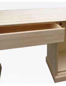 MOBILI 2G - SCRIVANIA PORTA FRIGO IN LEGNO GREZZO L.125 P.56 H.80