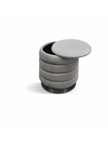 MOBILI 2G - Pouf moderno in velluto 33,5x35,5 VISTA FRONTALE