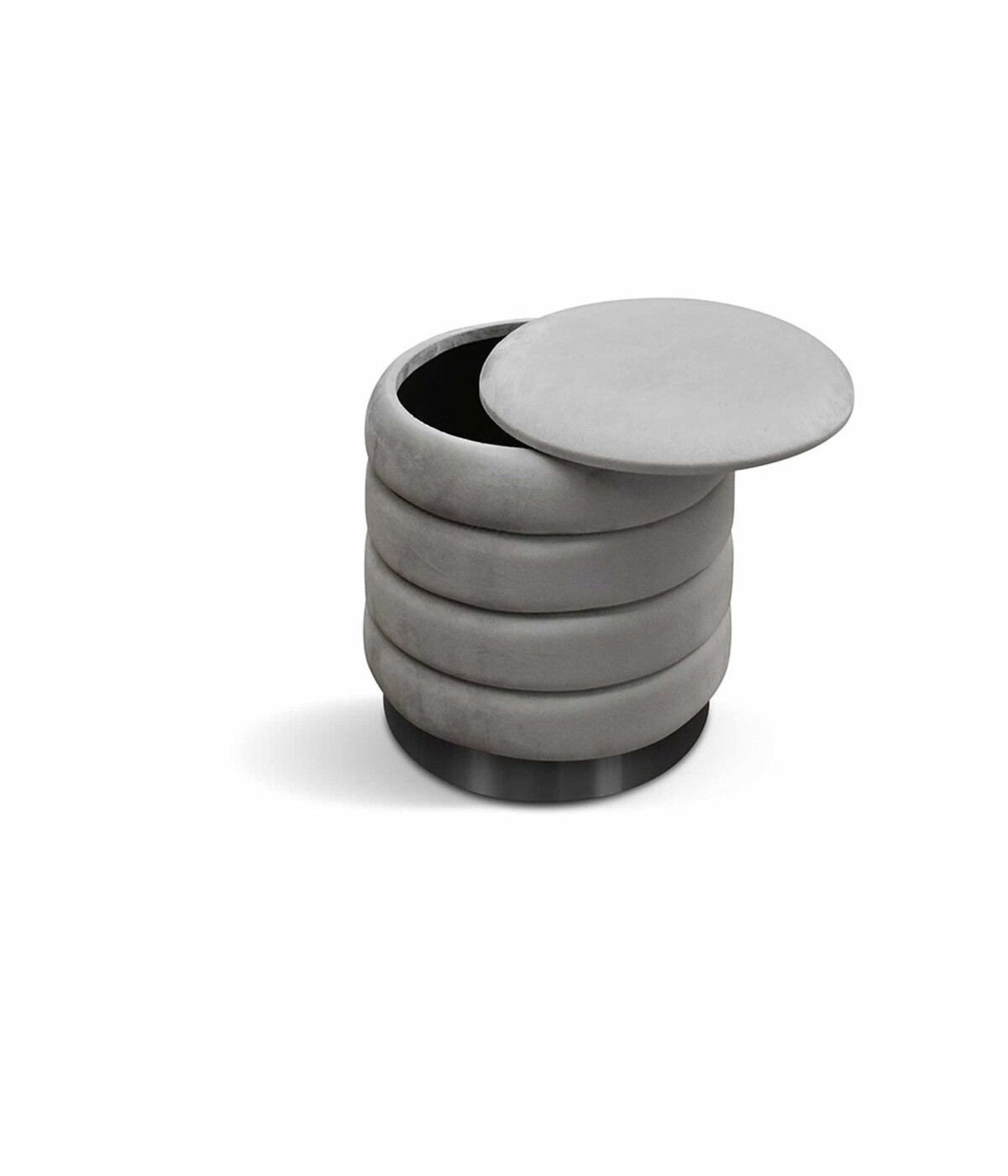 MOBILI 2G - Pouf moderno in velluto 33,5x35,5 VISTA FRONTALE