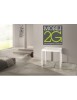 MOBILI 2G - CONSOLLE ALLUNGABILE LAMINATO ROVERE BIANCO/BASAMENTO BIANCO 90X50