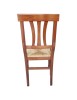 MOBILI 2G -  SET 2 SEDIE TRE STECCHE LEGNO SEDUTA PAGLIA TINTA NOCE