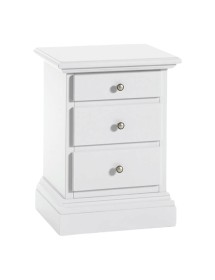 MOBILI 2G - Gruppo 1 Cassettiera 2 Comodini shabby bianco opaco vista frontale