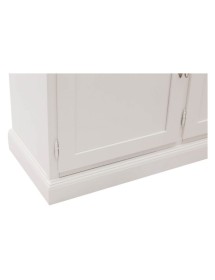 CRISTALLIERA CLASSICA 4 PORTE IN LEGNO SHABBY BIANCO 205X42X205 (1379)