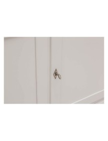 CRISTALLIERA CLASSICA 4 PORTE IN LEGNO SHABBY BIANCO 205X42X205 (1379)