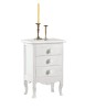 MOBILI 2G - Gruppo 1 Cassettiera 2 Comodini shabby bianco opaco VISTA FRONTALE