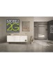 CREDENZA ABETE SPAZZOLATO NATURALE/LACCATO BIANCO 185X50X84