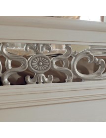 MOBILI 2G - Letto matrimoniale in Legno Classico veneziano 175x215 VISTA INTAGLIO