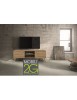 MOBILI 2G - PORTA TV IN LEGNO ABETE SPAZZOLATO NATURALE 160X45X55 (884) vista frontale