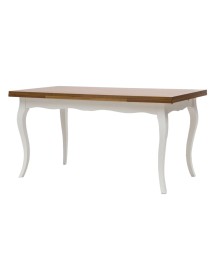 MOBILI 2G - Tavolo classico allungabile legno bicolore 100x70 120x80 140x80 160x85