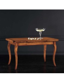 MOBILI 2G - Tavolo classico allungabile legno noce bassano 100x70 120x80 140x80 160x85 VISTA FRONTALE