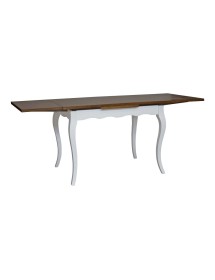 MOBILI 2G - Tavolo classico allungabile legno ondulato bicolore 100x70 120x80 140x80 160x85 VISTA FRONTALE