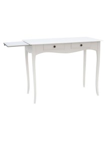MOBILI 2G - Scrivania classica in arte povera bianco shabby 100x56x80 VISTA FRONTALE