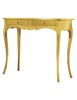 MOBILI 2G - Consolle classica 2 cassetti legno foglia oro 96x41x80 vista frontale