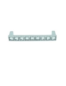 Comò Bombato Legno Foglia argento Maniglie Swarovski 105x42x85