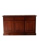 MOBILI 2G - Madia credenza 3 porte massello pino rustica tinta noce 147X45X85 vista frontale