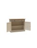 MOBILI 2G - Credenza 2 Ante 2 cassetti shabby bianco naturale Legno 105X42X85 VISTA FRONTALE APERTA