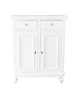MOBILI 2G - Credenza arte povera 2 ante Legno Bianco opaco 80X43X97 vista frontale
