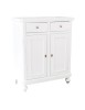 MOBILI 2G - Credenza arte povera 2 ante Legno Bianco opaco 80X43X97 vista frontale