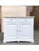 MOBILI 2G - Credenza shabby 2 ante Legno Bianco opaco 117X46X96 vista frontale
