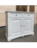 MOBILI 2G - Credenza shabby 2 ante Legno Bianco opaco 117X46X96 vista frontale