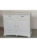 MOBILI 2G - Credenza shabby 2 ante Legno Bianco opaco 117X46X96 vista dritta