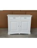 MOBILI 2G - Credenza shabby 2 ante Legno Bianco opaco 117X46X96 vista dritta