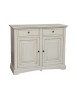 MOBILI 2G - Credenza shabby 2 ante Legno avorio anticato 117X46X96 vista frontale