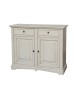 MOBILI 2G - Credenza shabby 2 ante Legno avorio anticato 117X46X96 vista frontale