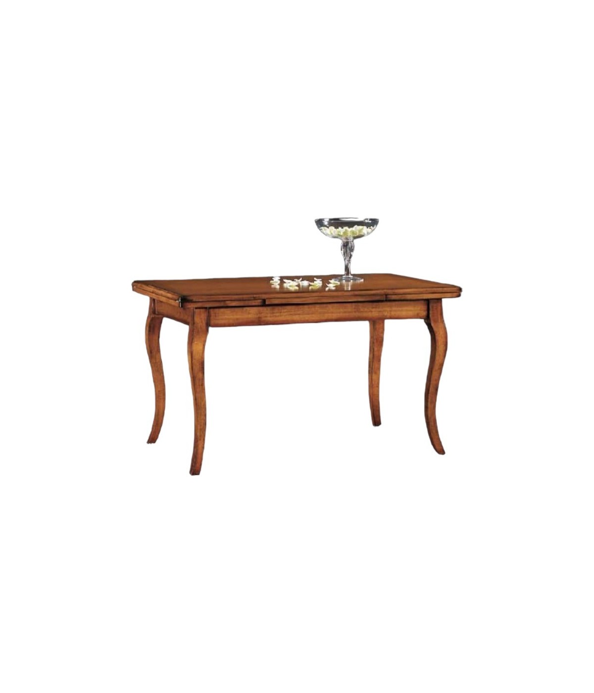 MOBILI 2G - Tavolo classico allungabile legno noce bassano 100x70 120x80 140x80 160x85 VISTA FRONTALE