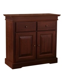 MOBILI 2G - Madia credenza classica 2 porte legno tinta noce 90X38X85 vista frontale