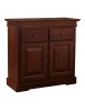MOBILI 2G - Madia credenza classica 2 porte legno tinta noce 90X38X85 vista frontale