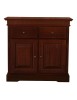 MOBILI 2G - Madia credenza classica 2 porte legno tinta noce 90X38X85 vista frontale