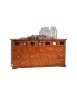 MOBILI 2G - MADIA CREDENZA ARTE POVERA 19 CASSETTI FINITURA ELITE L.180 P.40 H.90