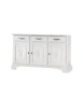 MOBILI 2G - Madia Credenza shabby chic 3 ante in legno arte povera 163x49x98 vista frontale