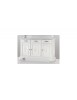 MOBILI 2G - Madia Credenza shabby chic 3 ante in legno arte povera 163x49x98 vista frontale