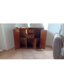 Madia Credenza 3 porte 2 cassetti tinta noce 100 X 39 X 85 (392)