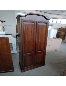 Armadio 2 ante in legno massello classico cappello tondo 107x55x197H