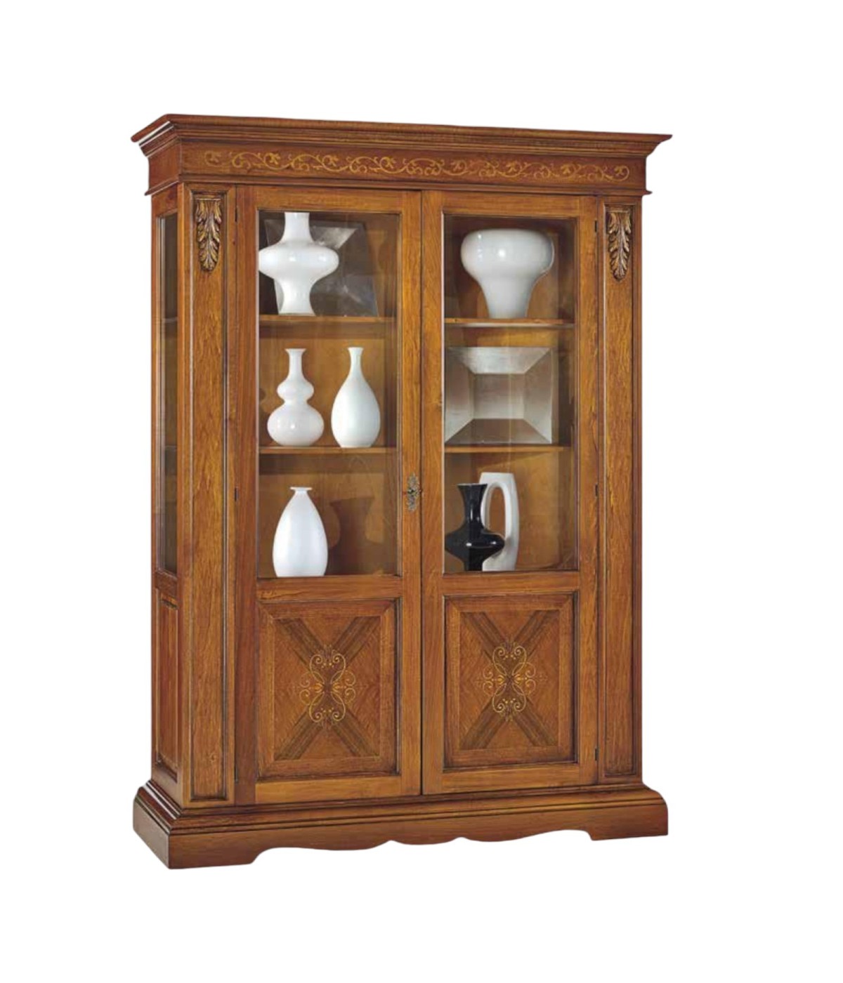 MOBILI 2G - VETRINA IN LEGNO ARTE POVERA 2 ANTE BASSANO