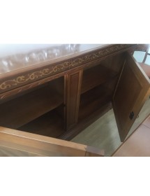 MOBILI 2G - MADIA CREDENZA 2 PORTE IN LEGNO ARTE POVERA TINTA BASSANO L.213 P.55 H.115
