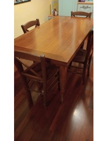 MOBILI 2G - TAVOLO IN LEGNO CON ALLUNGHE 160 X 85 NOCE BASSANO